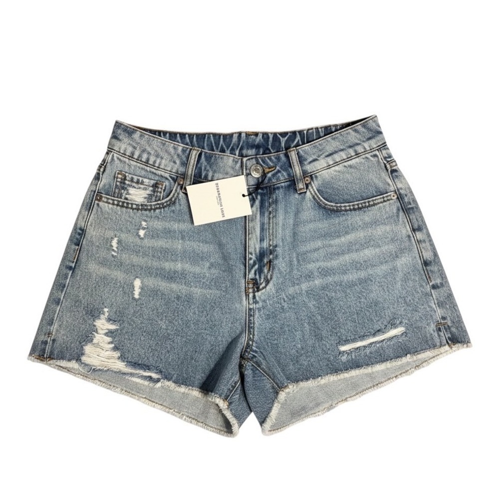 Generation Love Valerie‎ Distressed Denim Shorts Light Blue Elastic Waist  (G)